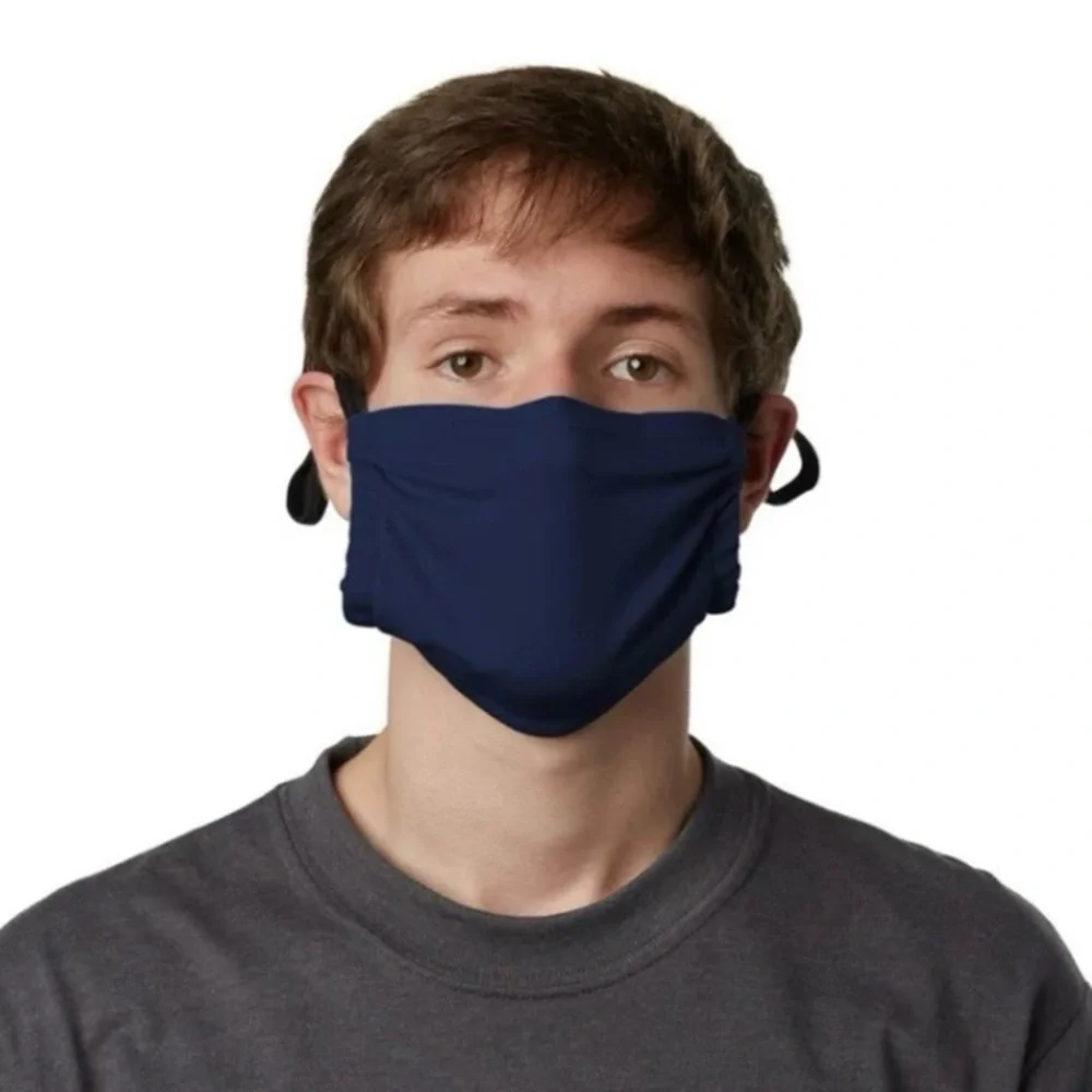 ⭐️ Port Authority Dark Blue Reusable Cotton Face Masks 5 Pack